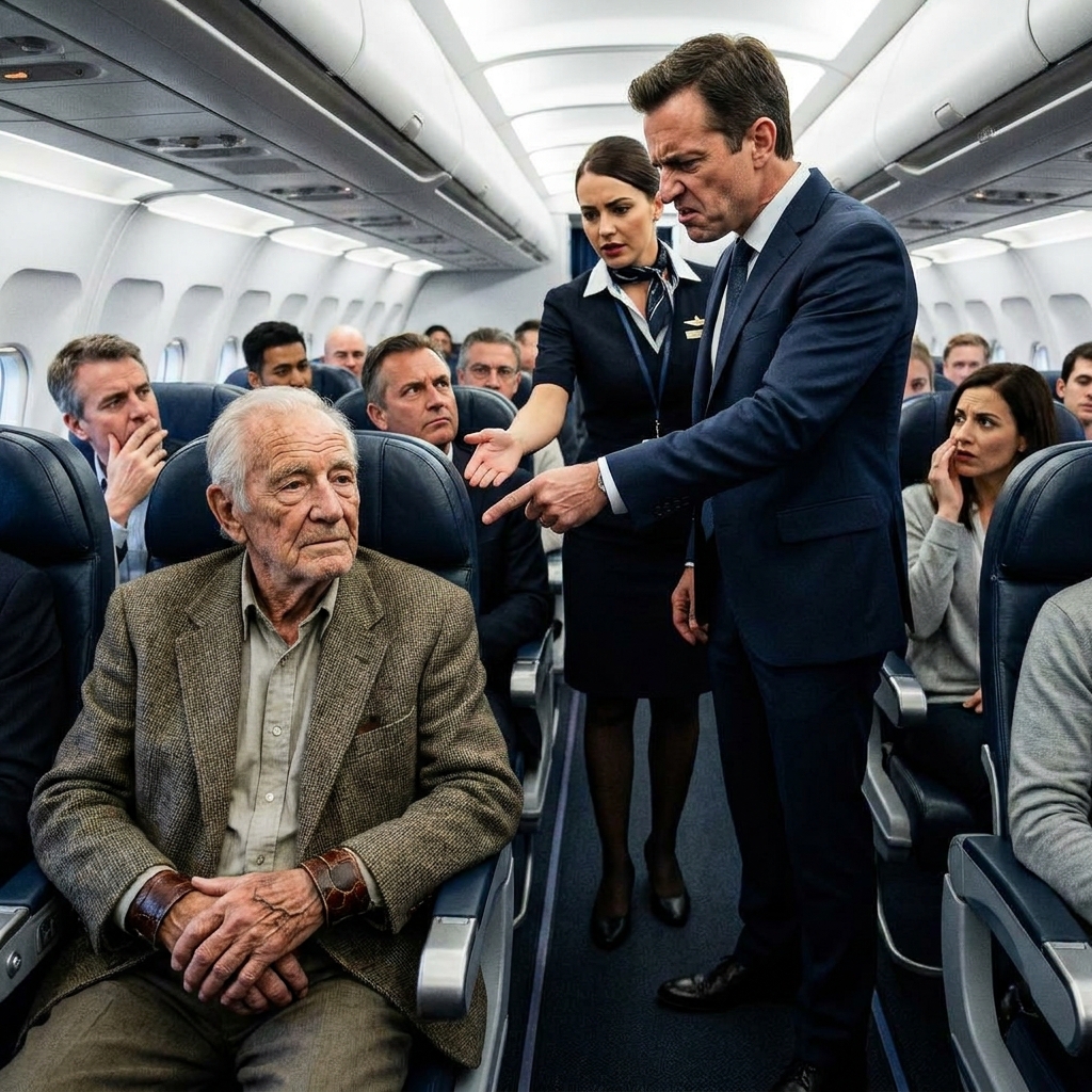I listened to the businessman across the aisle demand the flight attendant remove me from business class because my worn tweed jacket was disturbing him.