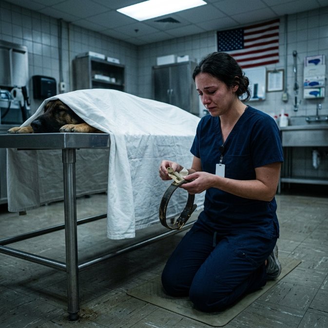 They Humiliated The Night Nurse By Making Her Wait With A Dead Service Dog. The Secret She Found In His Collar Changed Everything.