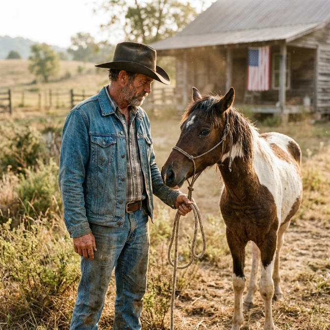 A Desperate Wild Mustang Led a Grieving Rancher into the Woods and Restored His Broken Soul