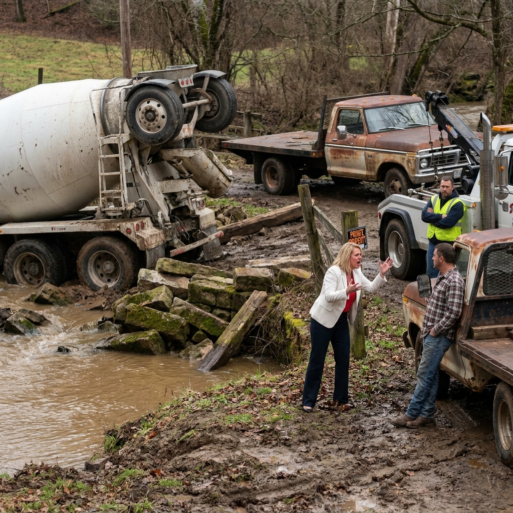 My HOA Neighbor Sent 6 Cement Mixers Across My Private Bridge — Then Found Out It Held the Water Lines for All 47 Homes