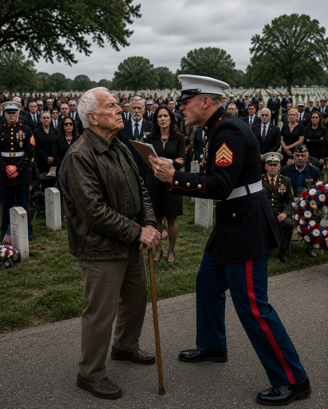 I stood at my best friend’s funeral while a young honor guard shoved me and threatened me with a psychiatric ward.