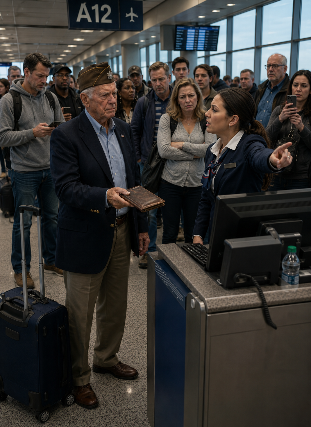 I watched the young gate agent reject my military ID, telling the crowded terminal I wasn’t compliant to board my flight.
