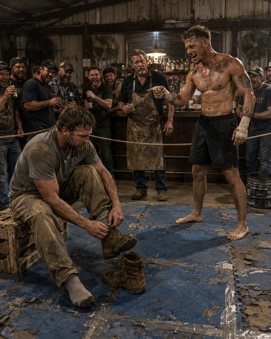The 24-year-old MMA fighter mocked me in front of a tavern full of local mechanics because I stepped onto his duct-taped fighting mat wearing mud-stiffened Carhartts and an engine-oil-stained t-shirt