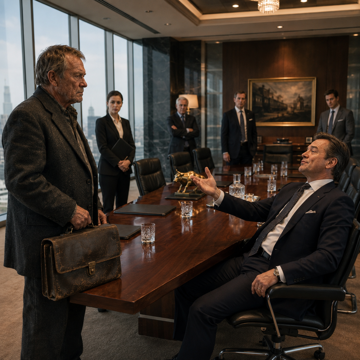 The billion-dollar oil executive stood on my porch in his silk suit, mocking my sagging barn and telling me I had no rights to my own family’s land