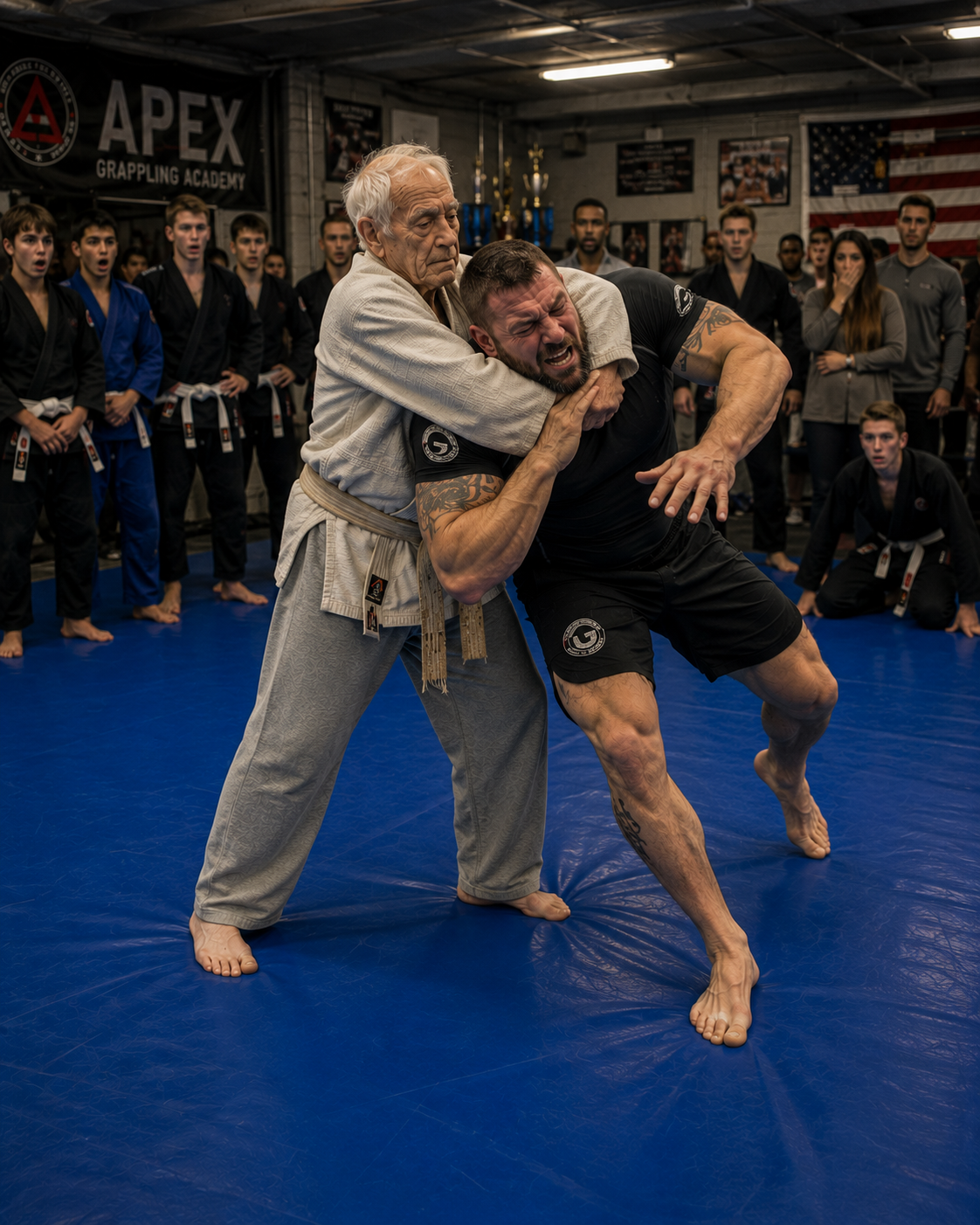 The 26-year-old black belt pointed at me across the crowded gym and laughed.