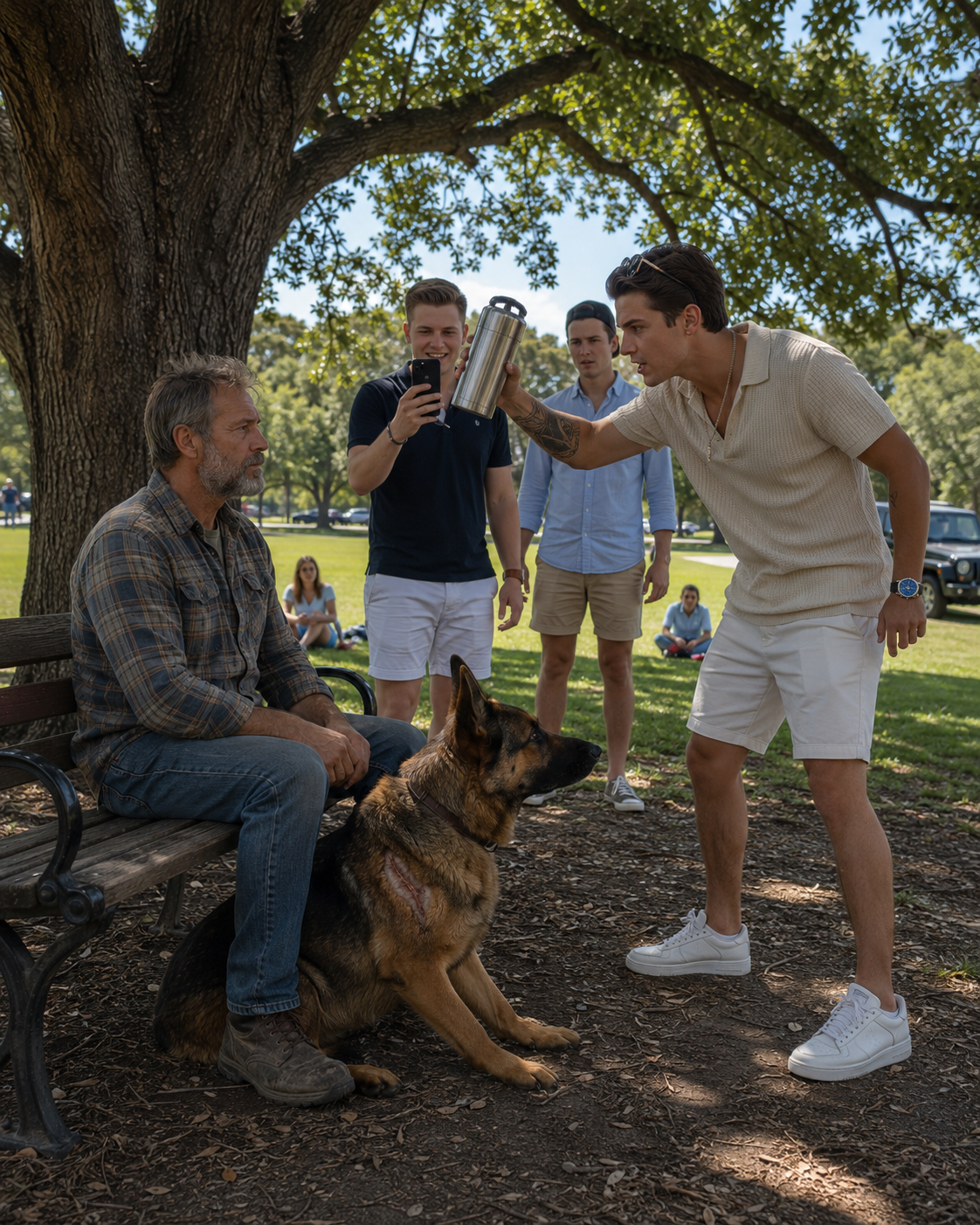 A billionaire’s entitled 19-year-old son mocked me as “local trash” on a livestream before violently swinging a 3-pound steel flask at my service dog’s skull.