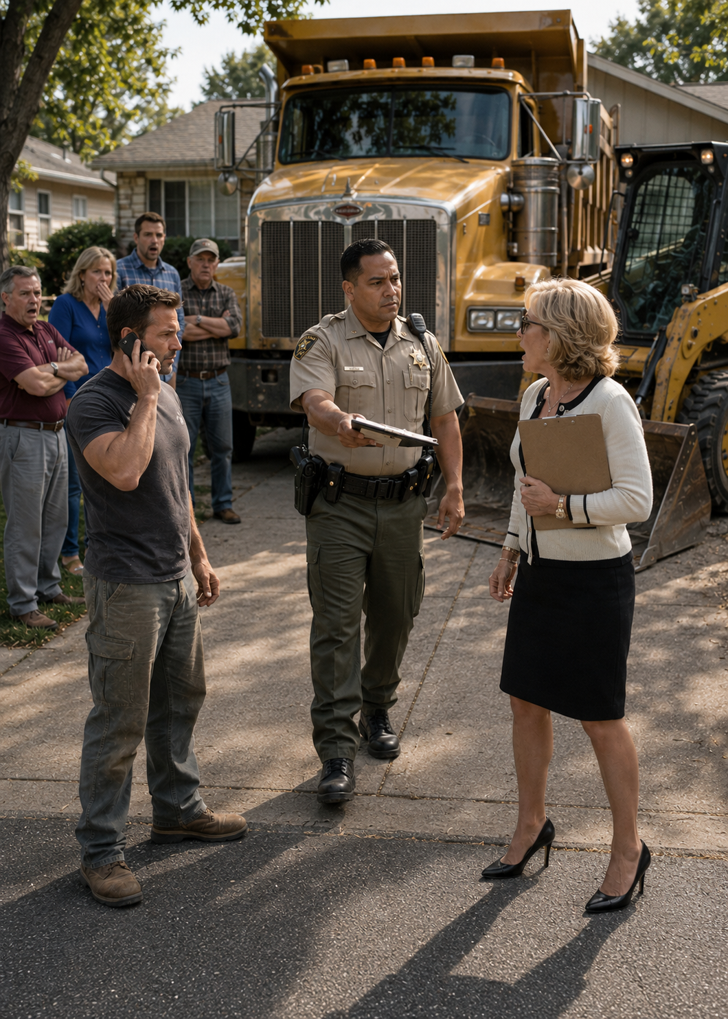 My HOA president trapped $18,000 of my electrical contracting tools behind three massive construction trucks in my own driveway.