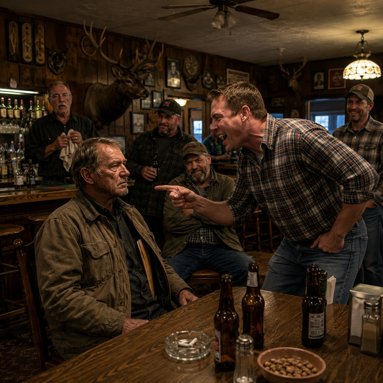 I listened as the men at the Elk’s Lodge laughed at my rusted 1968 tractor, calling me a cheap old fool who was scared of the future.