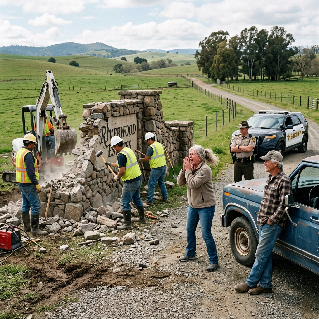 HOA Karen Billed Me $4,300 for Dues on My Own Ranch — So I Had the Sheriff Dismantle Her Giant Entrance Monument