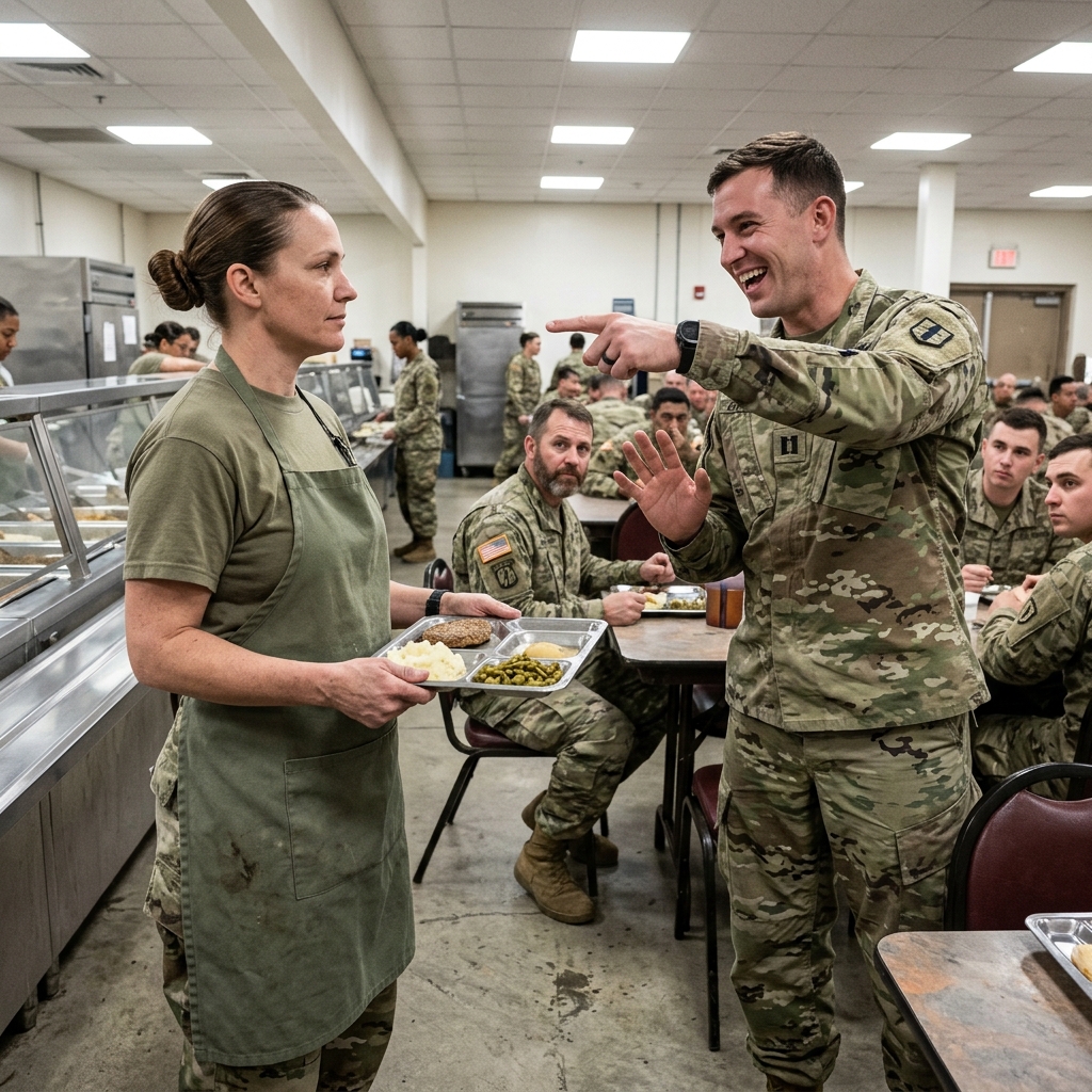 The base commander called me “just the lunch lady” and laughed at my canyon warning. I folded my stained apron and pulled the .338 Lapua from under the floorboards.