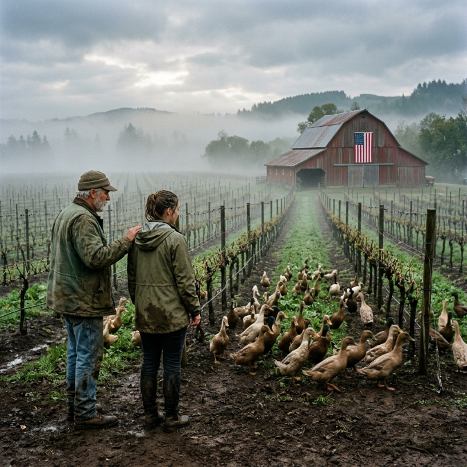 The Willamette Valley Miracle: How a Flock of Ducks Saved a Dying Oregon Vineyard and Changed a Father’s Heart