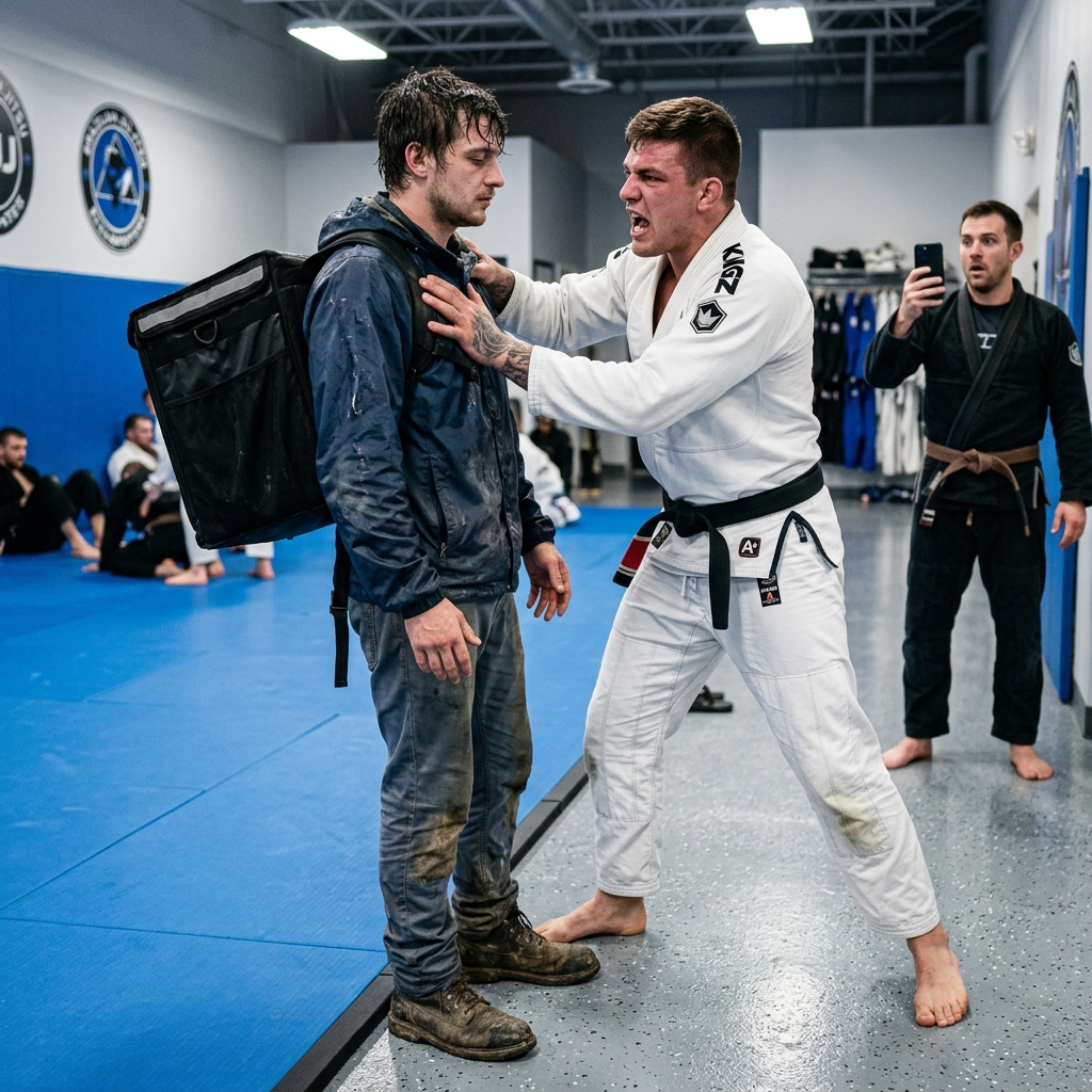 The arrogant MMA champion shoved me and ordered the delivery boy to dig through his gym’s trash. I went dead still and showed fifty fighters why a Green Beret never throws a closed punch.