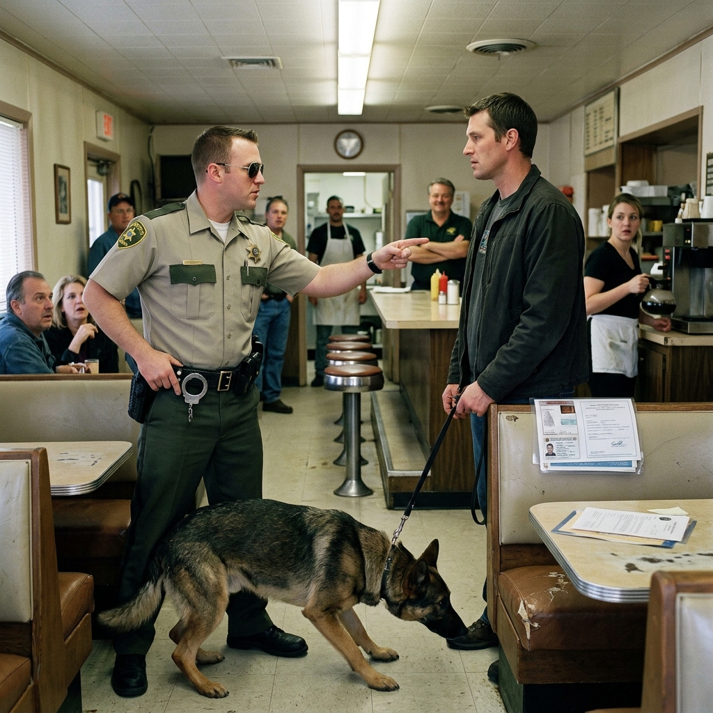 A deputy was seconds from cuffing me for having my military dog in his diner. Then Zara locked onto the bomb that would have killed 50 people.