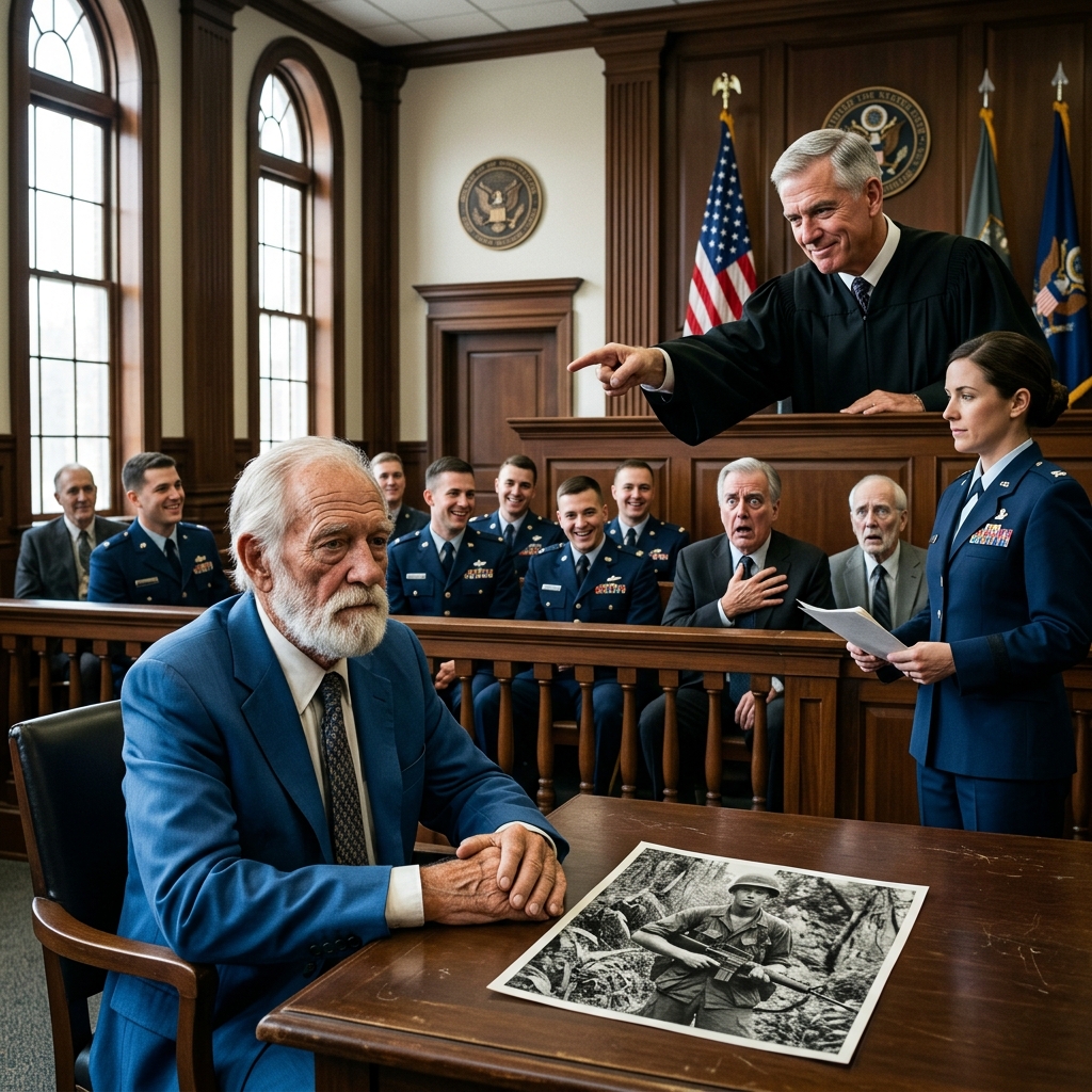 They laughed when the judge asked the old veteran’s call sign and guessed “Rambo” or “G.I. Joe.” Then the defendant said a single word that made an officer in the back row jump up and demand a phone call immediately.
