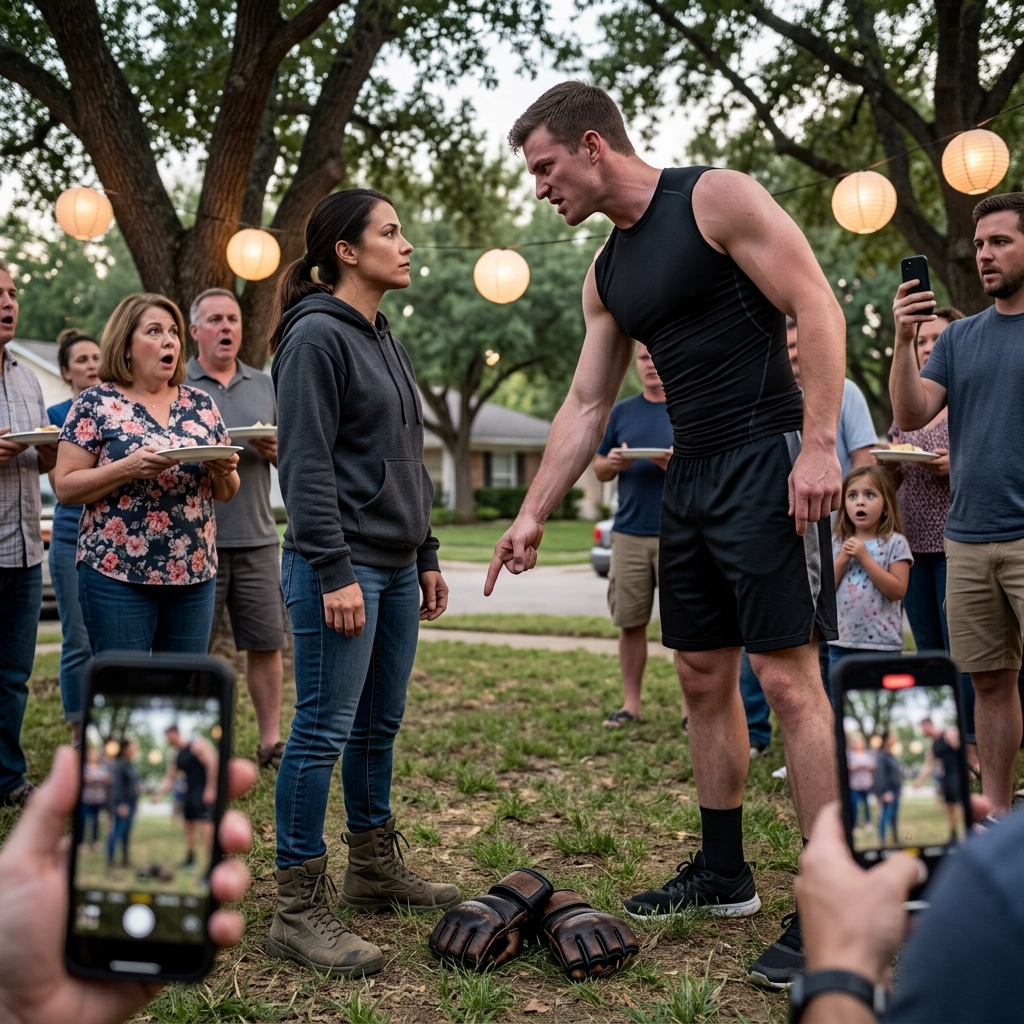 My own sister smiled while her black belt husband threw MMA gloves at my boots and promised to hospitalize me in front of my daughter. She didn’t know my name sat on a classified Department of Defense threat file locked in my basement.