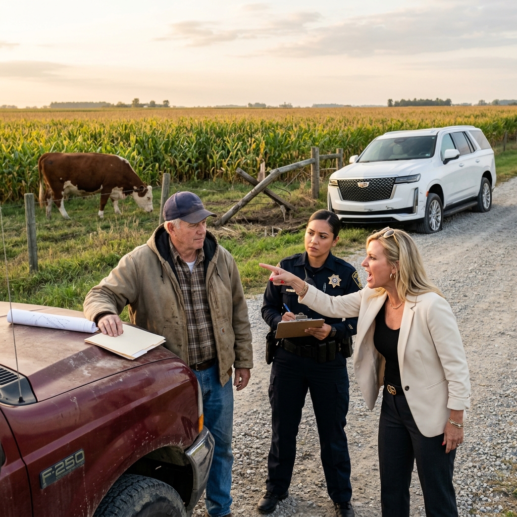 HOA Karen Drove Through My Cornfield Every Morning at 7:14 AM — Then Her $90,000 Escalade Met My Legally Posted Deterrent Devices
