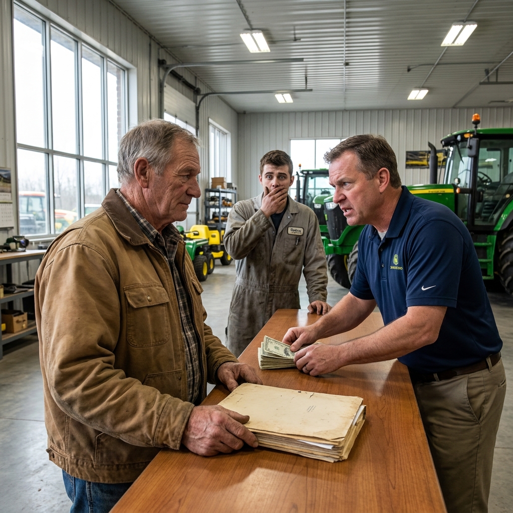 I listened as the corporate office offered me a $4,500 “goodwill credit” for an $11,400 tractor repair their own authorized mechanic caused.