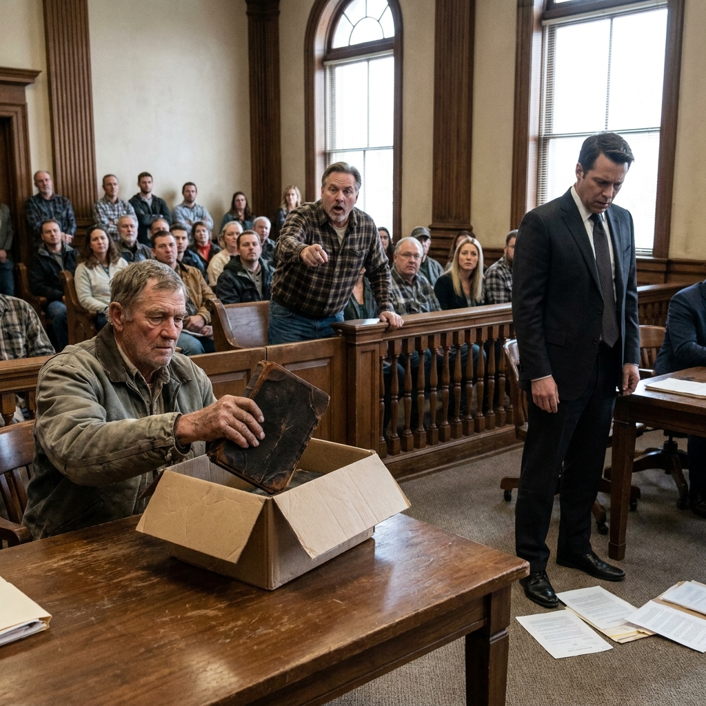I watched a Chicago millionaire’s legal team laugh at me in a packed Iowa courtroom after they moved my fences and stole forty acres of my family’s land.
