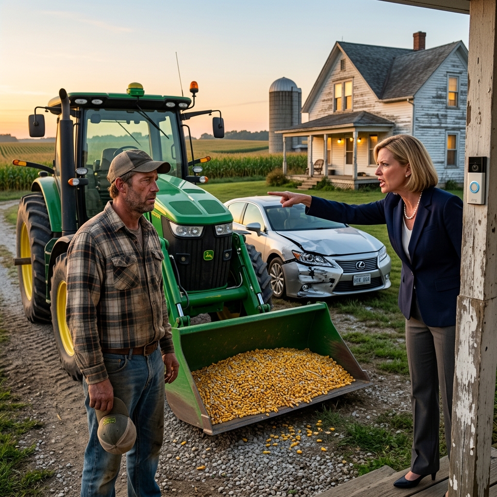 HOA President Staged an Accident on My Farm at Dawn — She Didn’t Know My Tractor Was Recording Every Second
