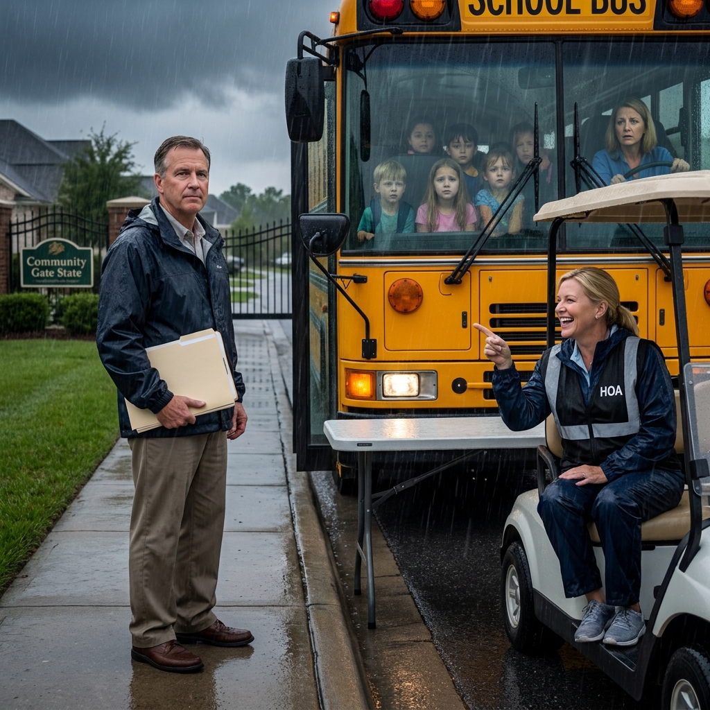 I watched the HOA president block four evacuation buses full of 43 children with her golf cart while a Category 3 hurricane approached our coast
