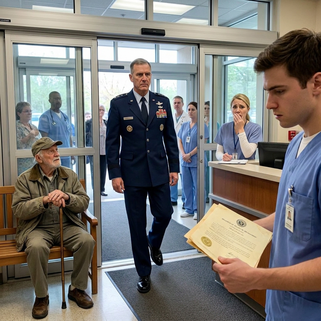 I watched our VA receptionist mock a quiet old man in a threadbare coat while security towed his rusted truck