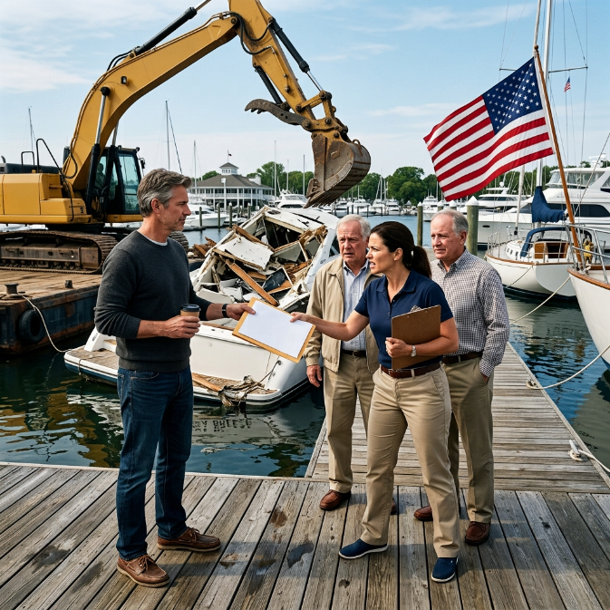 The Demolished Yacht: How an Arrogant HOA President Bulldozed the Wrong Man’s Boat and Lost Her Empire