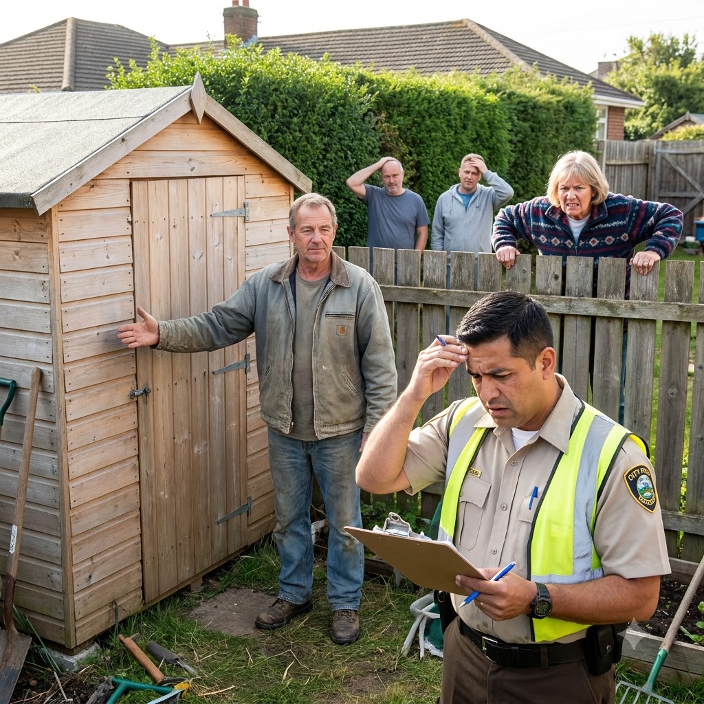 The HOA president handed me a $500-a-day fine and ordered me to tear down the 8×10 shed holding my late wife’s gardening tools