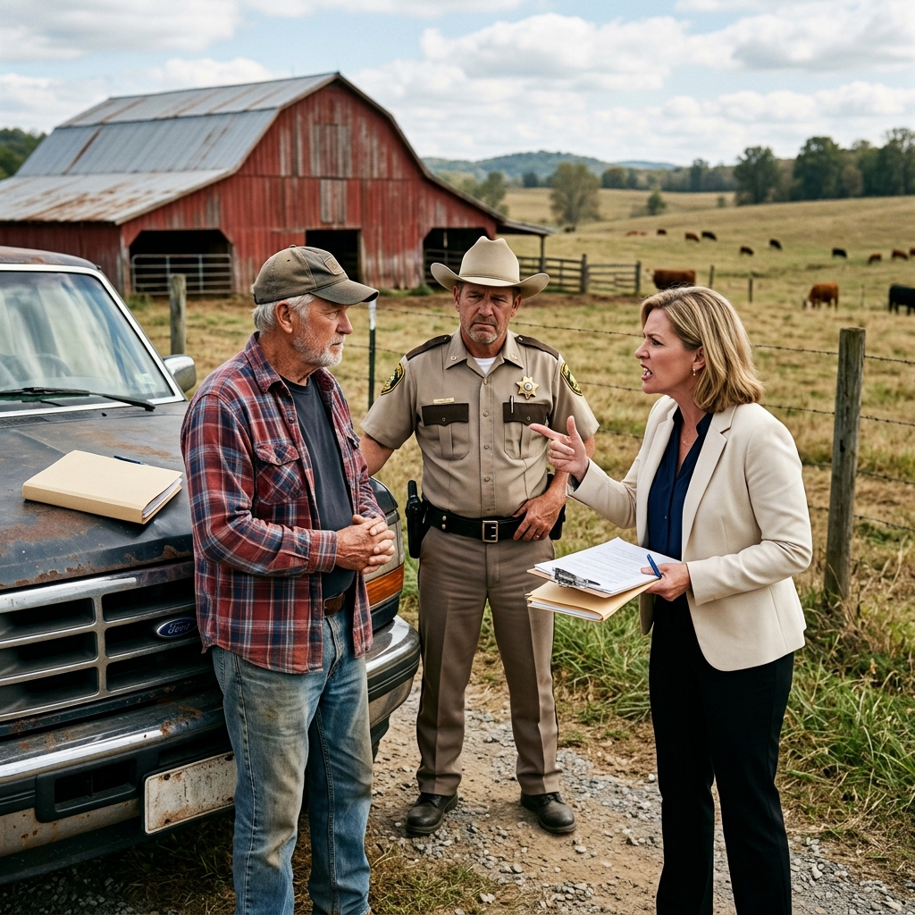 HOA Karen Sent an Armed Fake Cop to My 43-Acre Ranch — Then Watched Her Enforcer Leave in a Real Sheriff’s Cruiser