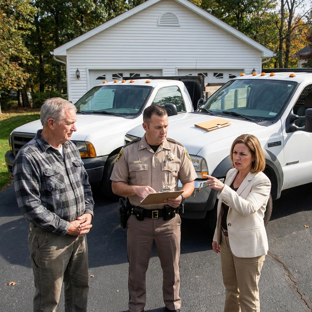HOA Karen Parked 2 Diesel Trucks in My Garage — Then Found Out I Lease It to the Sheriff