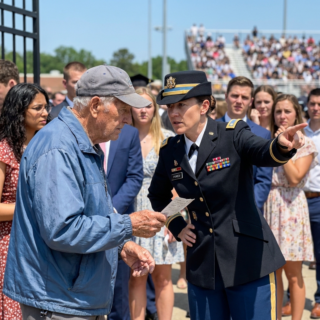 I was 84 years old when a young lieutenant ordered me dragged away from my grandson’s military graduation, threatening me with a psych ward for standing in the VIP line