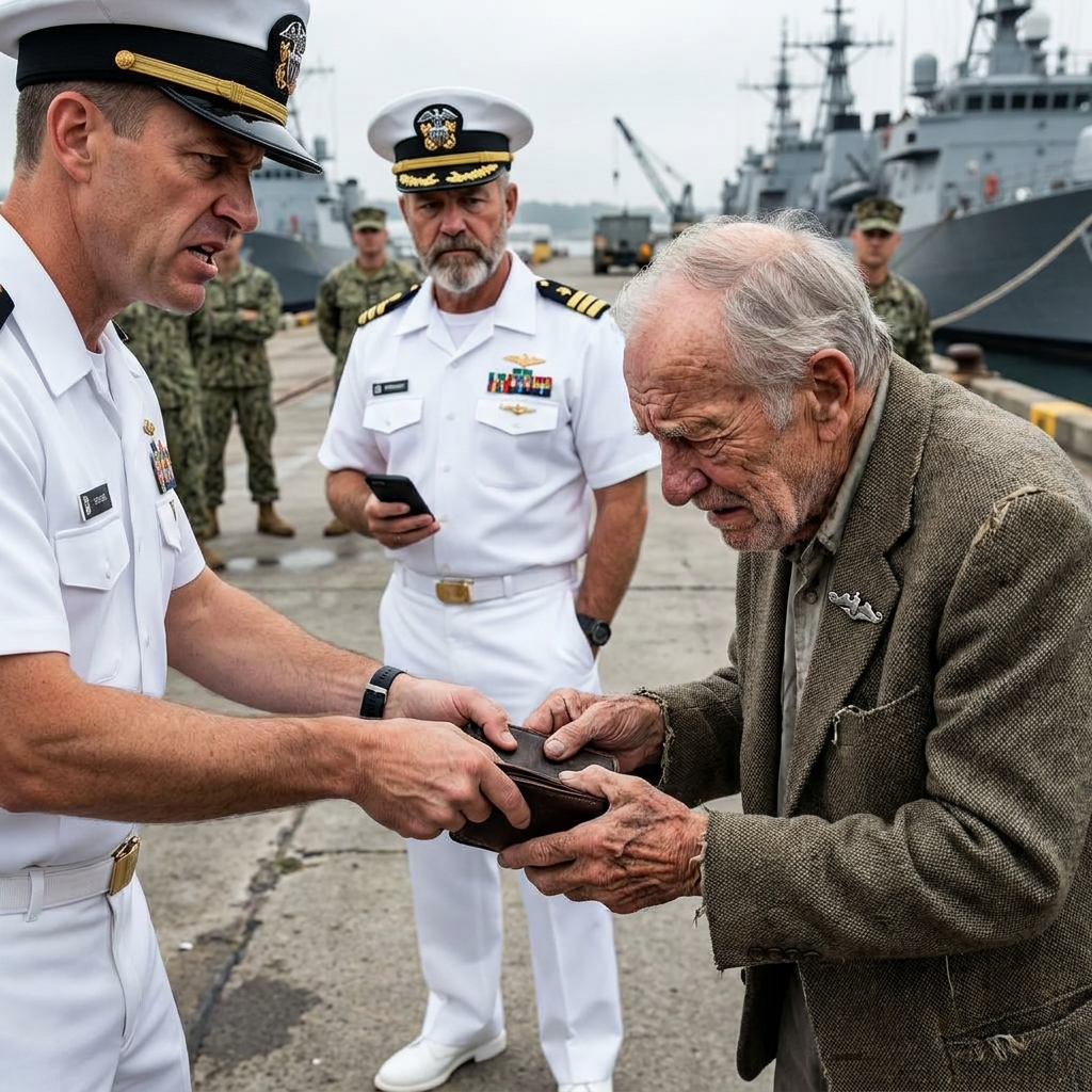 I watched an arrogant young Navy lieutenant mock an elderly man in front of our entire pier, trying to drag him away from the new submarine