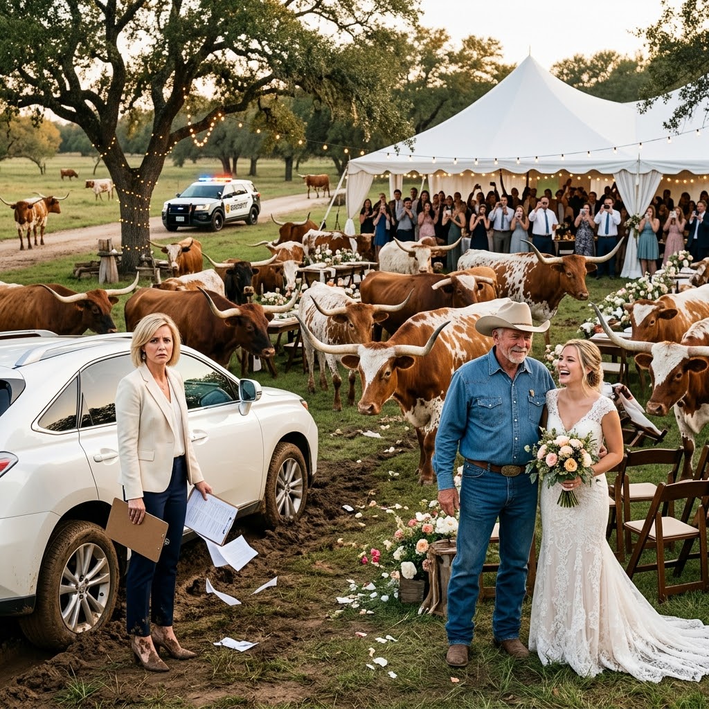 HOA Karen Tore Down My $15,000 Cedar Fence at 2 AM — Then 14 Longhorns Crashed Her Perfect Wedding