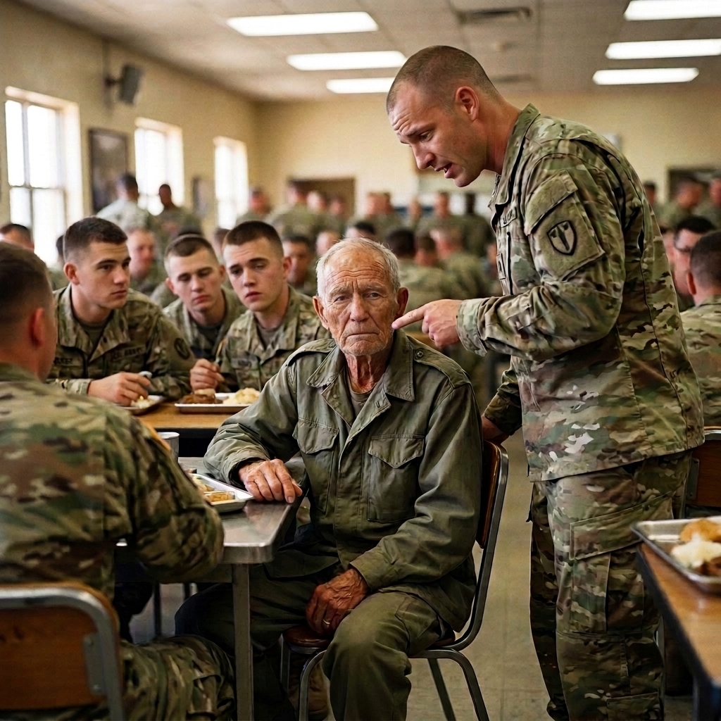 My captain publicly humiliated an elderly veteran in the crowded mess hall and demanded his classified call sign. The old man whispered two words—Phoenix One.