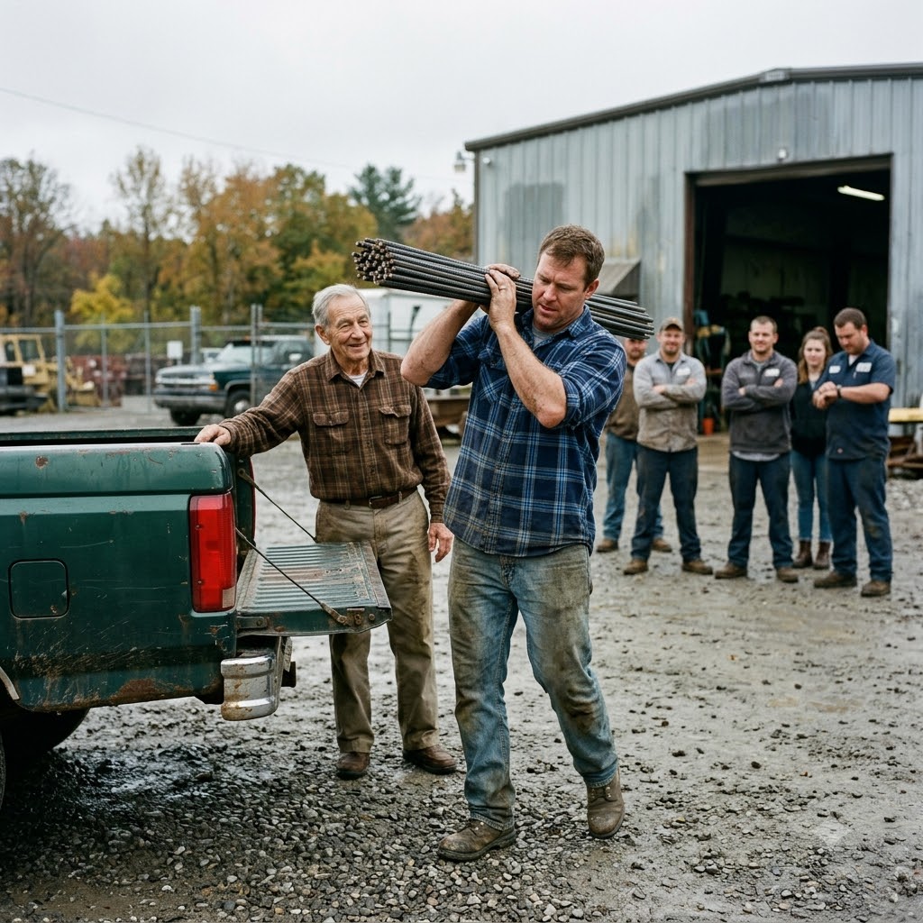 My own town called me a con man after I helped a 72-year-old stranger load steel in a supply-yard parking lot. A dozen people stood there watching him struggle, and I was the only one who moved. I didn’t do it for money—I refused his cash. I didn’t do it for attention—I just went back to my garage. But when the newspaper printed that I was scheming to steal a rich man’s daughter, nobody remembered the security camera that had recorded every second of that afternoon.