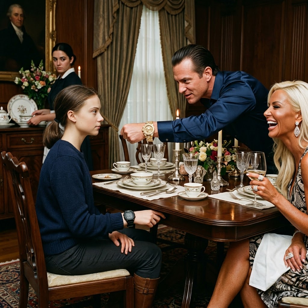 My brother flashed his $100,000 watch and mocked my military salary in front of the estate staff. I tapped the bezel of my own watch under the table.