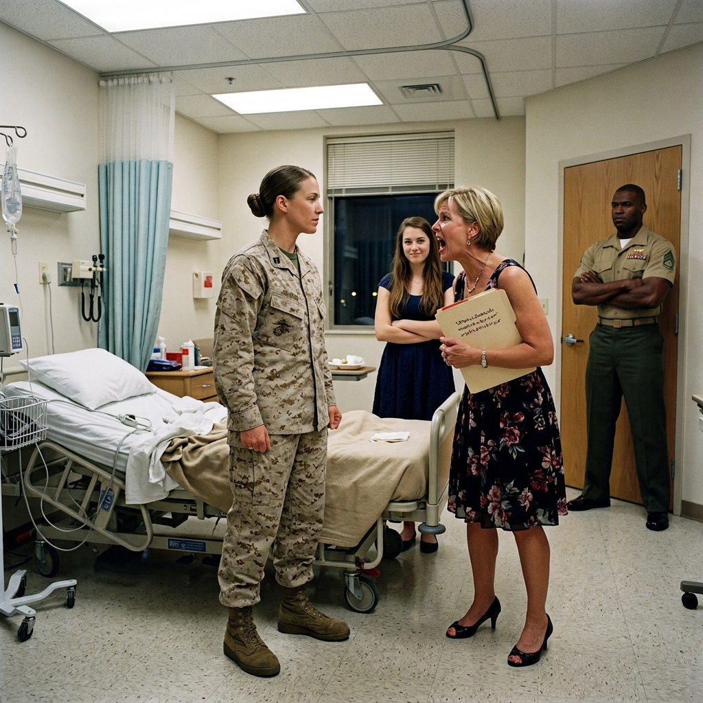 Her smirk vanished when the JAG officer locked the door and recognized the scar on the captain’s face — moments after she barged in with fake psych papers.