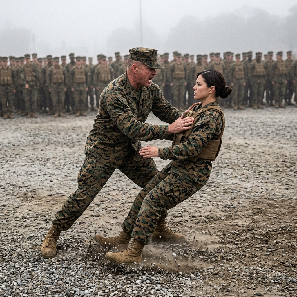 He Publicly Humiliated the Female Captain on the Drill Field — Before Four Whispered Words Ended His Career