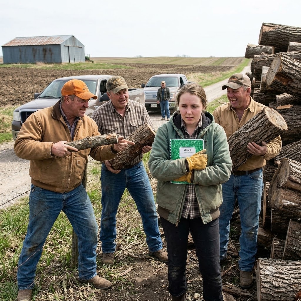 Thirty local farmers laughed while a sixty-seven-year-old local authority announced I was wasting my agricultural degree on a pile of rotten hickory logs. I stayed entirely still in my high school barn jacket. They believed every word he said about my inevitable failure—but I wasn’t listening to him. I was calculating the exact moisture content of the wood sitting on my family’s farm, because a crisis they couldn’t see had just created a massive gap in the market, and my father was about to realize what I had built.