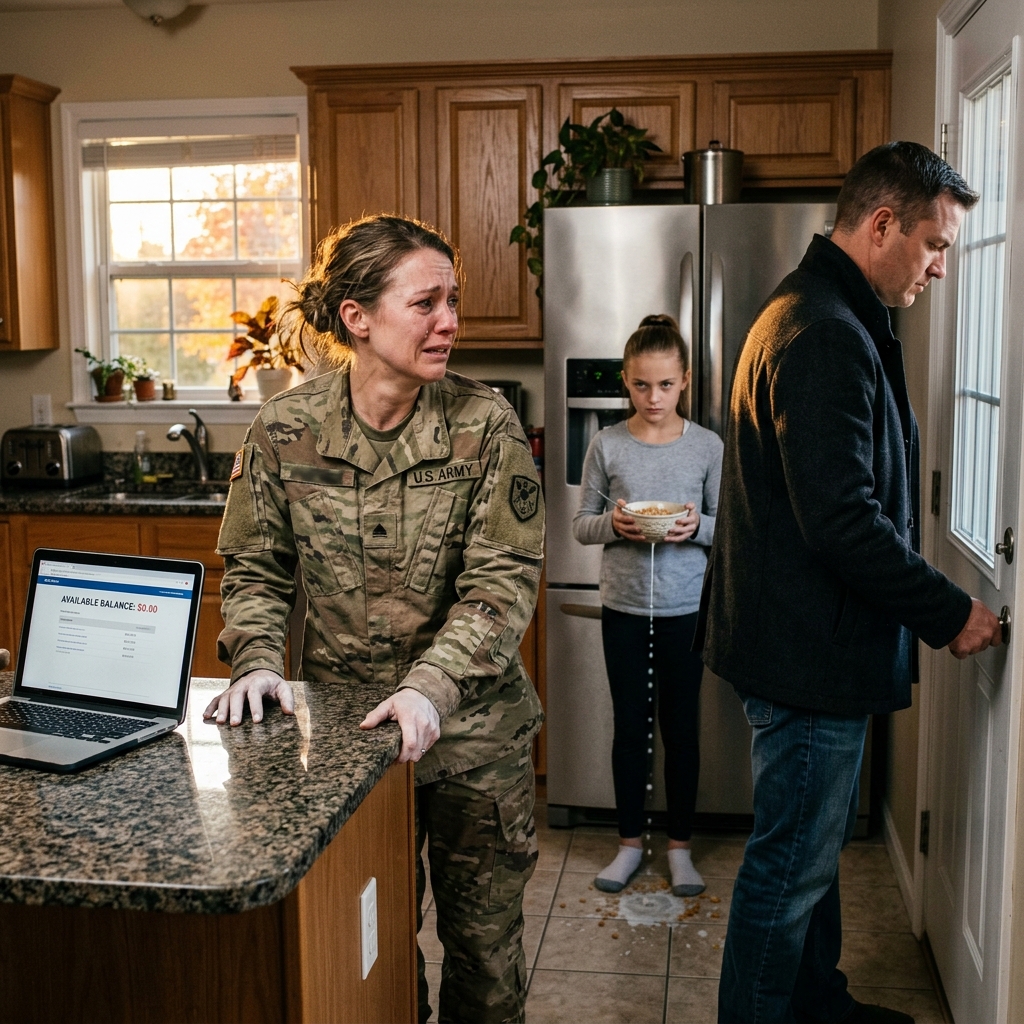 My husband stole $150,000 from our daughter’s college fund and vanished with his mistress while I was still in uniform. I spent three days sobbing into his pillow. My 12-year-old spent those same three days building a federal case against him from her bedroom. She didn’t tell me until I found the printed emails, the IP address logs, and the hand-drawn network diagrams she had been compiling for weeks. Then she looked me in the eye and said six words I will never forget.