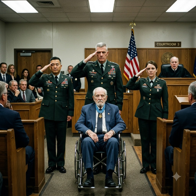 When an Arrogant Judge Ordered a Disabled Veteran to Remove His “Trinket,” He Didn’t Know He Was About to Be Humiliated by a Four-Star General.