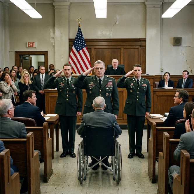 A Pompous Judge Tried to Jail an 87-Year-Old Veteran Over a Medal. Fifteen Minutes Later, the U.S. Army Walked Through His Courtroom Doors