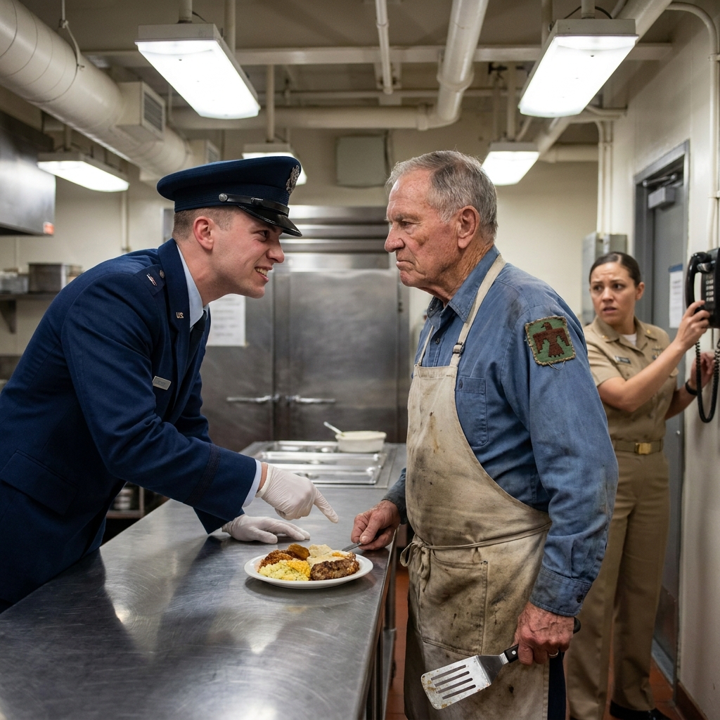 I watched a young Navy Lieutenant mock an 82-year-old civilian cook in the middle of the mess hall because his cheddar wasn’t melted perfectly