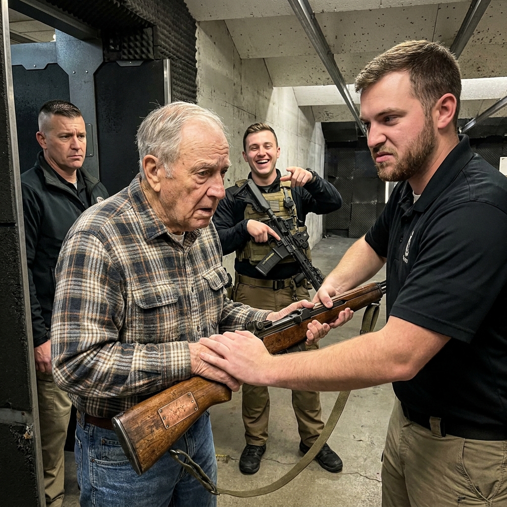 I watched a smug range officer and a group of guys mock an 82-year-old man for missing the target with his antique rifle