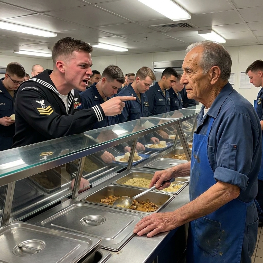 I watched a Navy lieutenant mock an 80-year-old civilian server in our mess hall, threatening to have security drag him out into the street