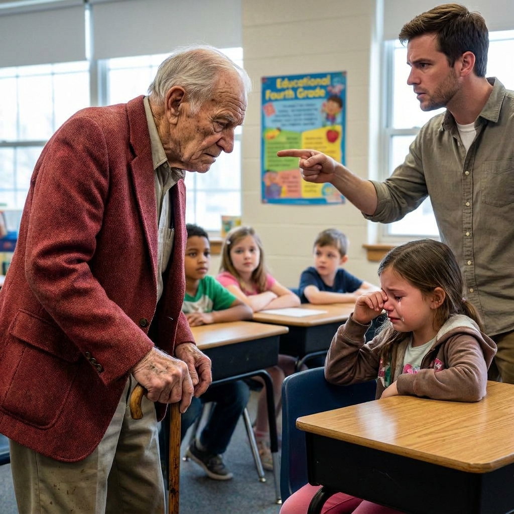 My son’s teacher called an 82-year-old man a fake veteran while twenty children laughed. I pulled out my phone and texted the naval amphibious base.