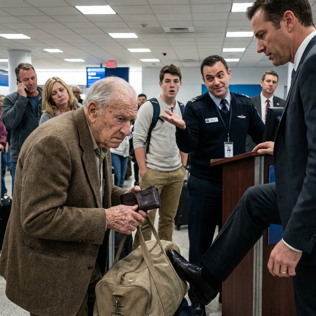 I watched a smug airline gate agent mock an 81-year-old man in front of a restless crowd, telling him his ticket meant nothing