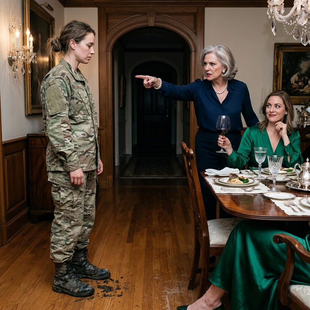 My own mother ordered me to sit in the back row of my sister’s corporate presentation so my military presence wouldn’t embarrass the family in front of two hundred executives. I didn’t say a word. I simply marched down the center aisle in my Marine Corps dress blues. When I took the absolute seat of honor, the heavy combat medals on my chest clinked together. Would my parents recognize the silver eagles on my shoulders before the CEO handed me the microphone?