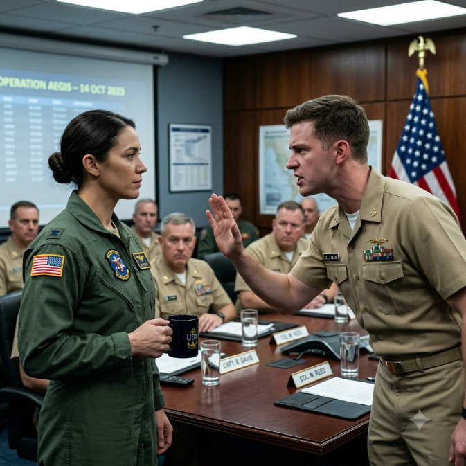 A Junior Officer Humiliated a Female Pilot for Pouring Coffee in a Classified Briefing—Until a Four-Star Admiral Walked In and Said Her Call Sign