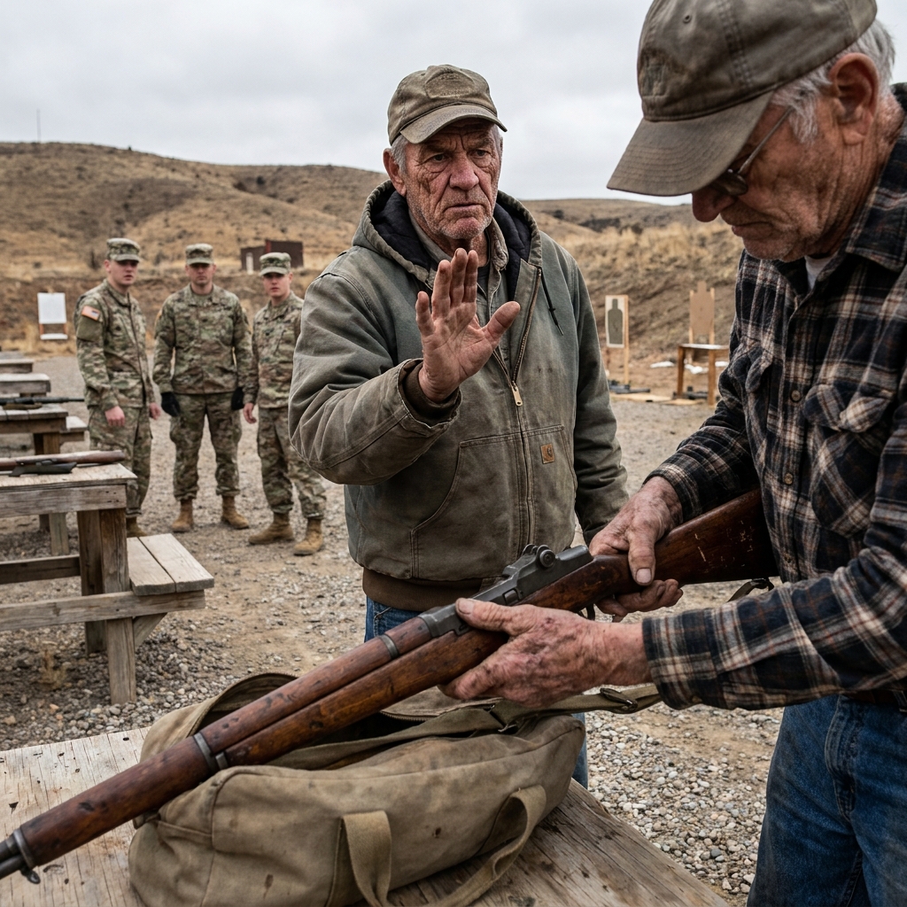 The young sergeant laughed at my weathered hands and called my scarred rifle a museum piece. I unzipped the canvas bag without raising my voice.