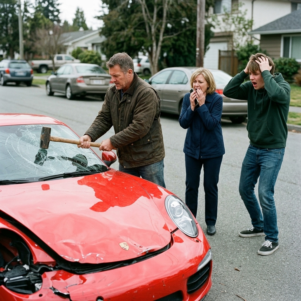 HOA President’s Son Parked in My Driveway 23 Mornings — So I Let the City Crush His Porsche Into Scrap